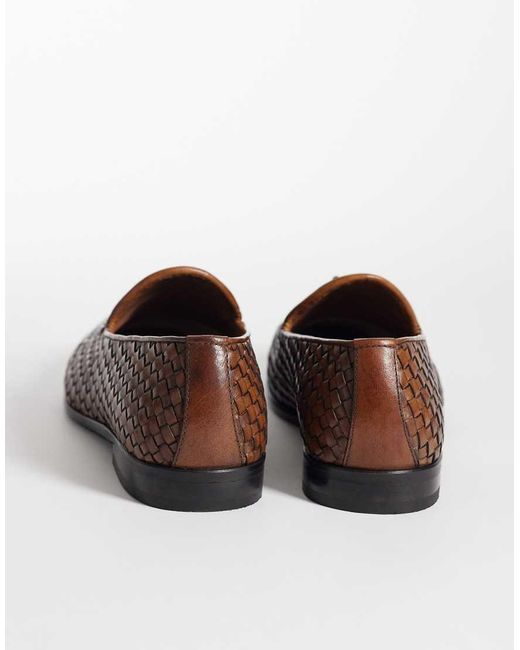 ASOS Brown Slim Loafers With Tassel for men