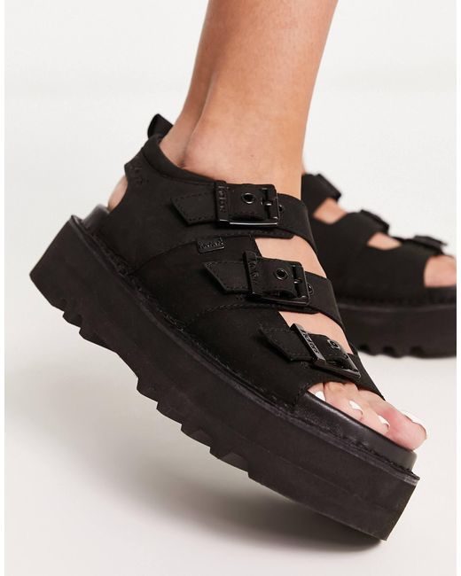 Kickers White Knox Platform Sandals