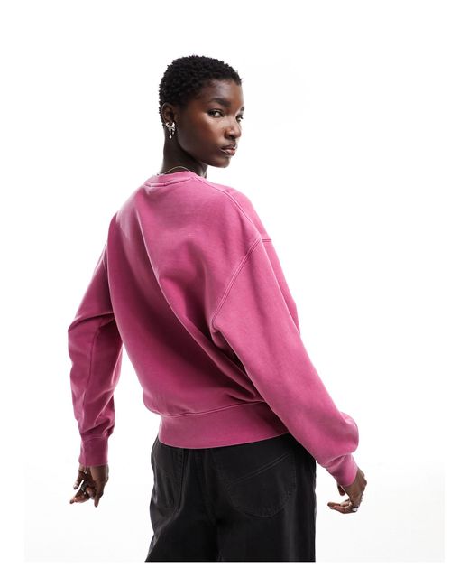 Carhartt Pink – nelson – gefärbtes sweatshirt