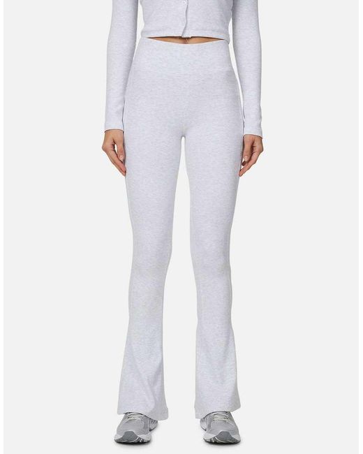 Good For Nothing White Flared Ribbed Leggings