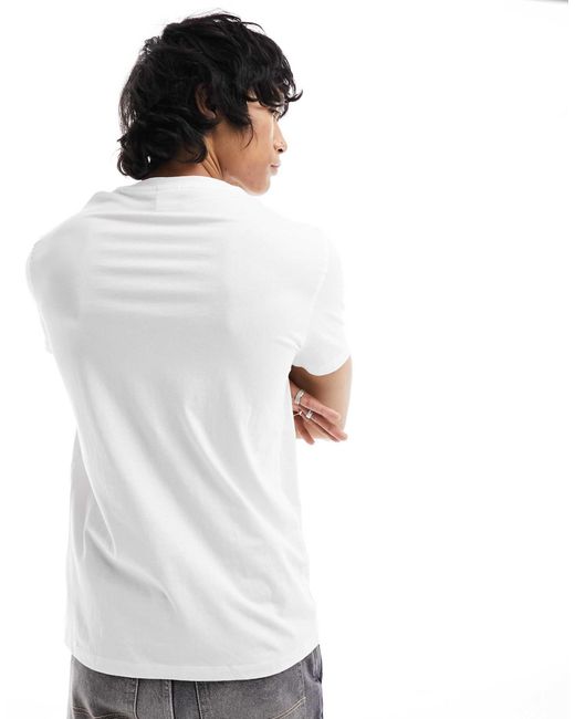 Bershka White Basic T-shirt for men