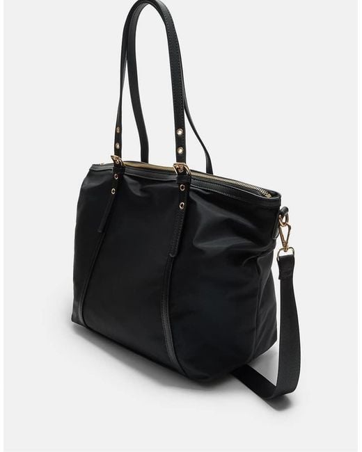 Stradivarius Shopper Tas Met Contrast in het Black