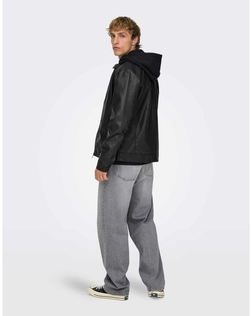 Veste Only & Sons pour homme en coloris Black