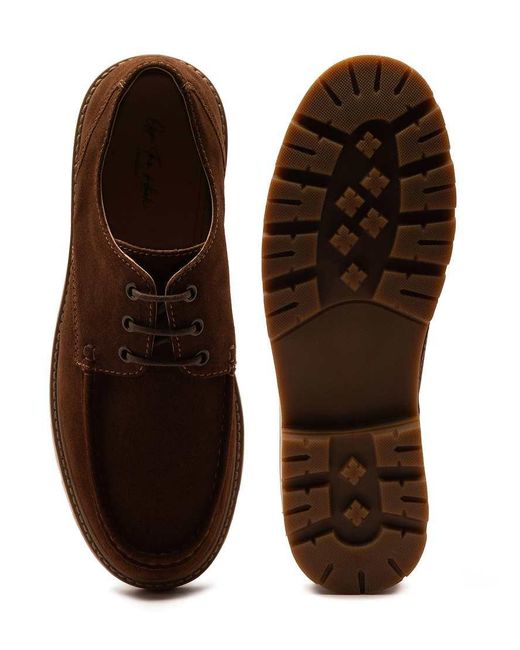 OFF THE HOOK Brown 'Harvey' Suede Leather Casual Lace-Up Boat Shoes for men