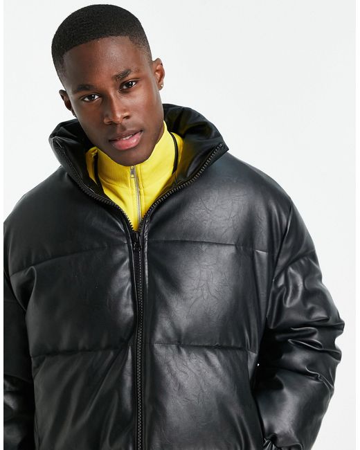 Topman top leather jacket