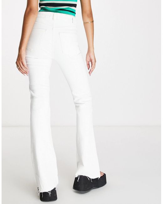Maison Scotch White The Charm Flared Jeans With Cotton