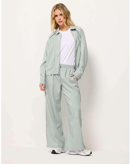 PixieGirl Gray Petite Stripe Tailored Jacket