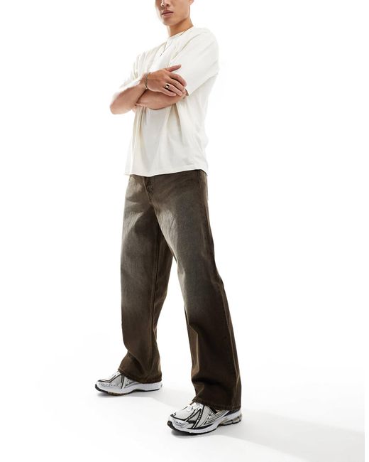 Weekday – sphere – locker geschnittene jeans in White für Herren