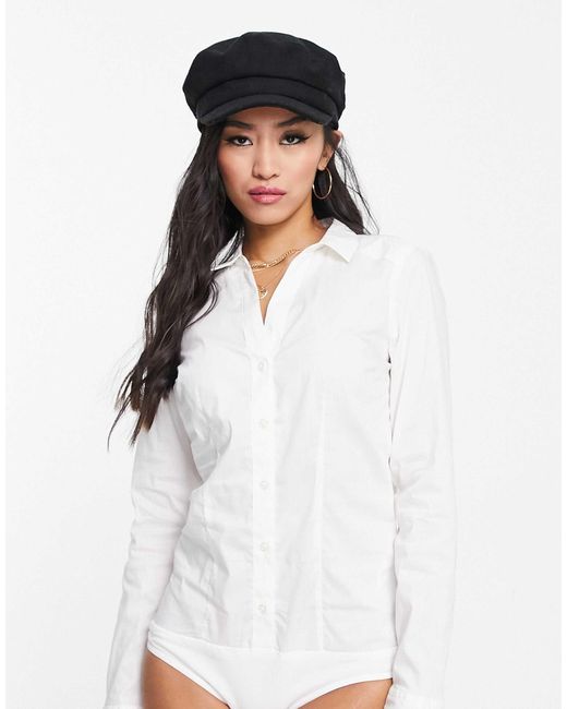 Vero Moda White – langärmliger hemd-body