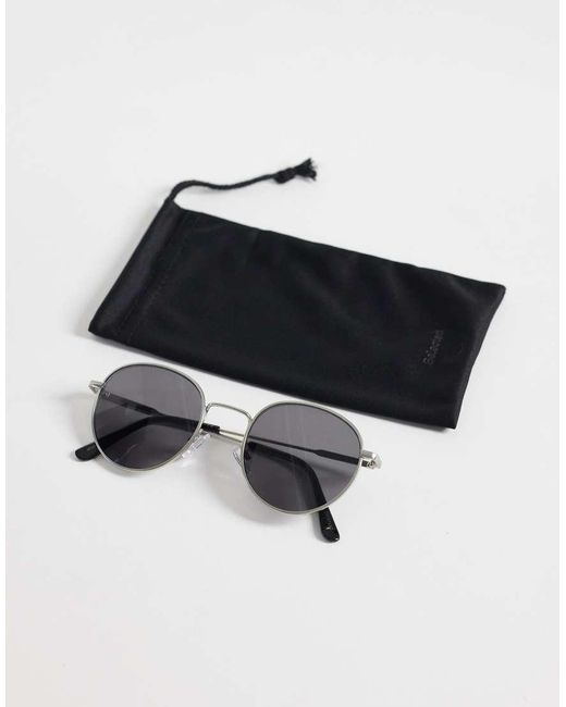 SELECTED Metallic Round Sunglasses for men