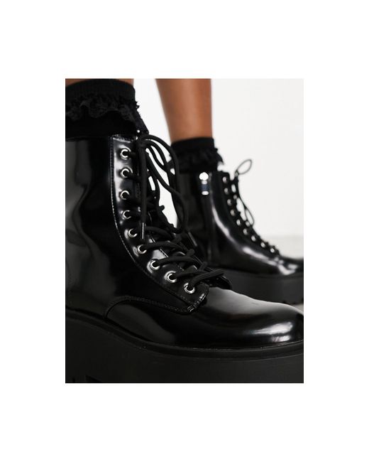 Platform biker cheap boots