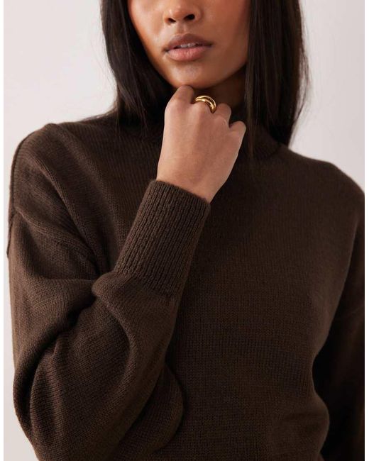 ASOS Natural High Neck Sweater
