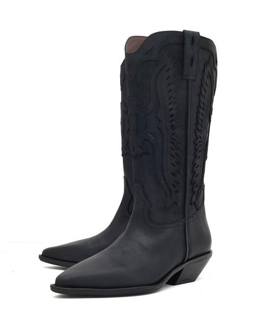 Nokwol Black Highland Western Boots