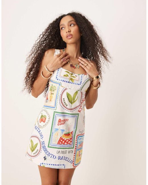 EVER NEW White Shirred Back Mini Shift Dress