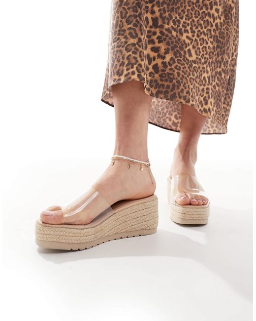 SEQWL Natural Minelli Flatform Espadrille Wedge