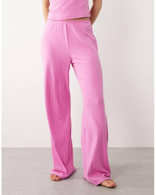 Abercrombie & Fitch Pink Co-ord Pointelle Pyjama Bottoms