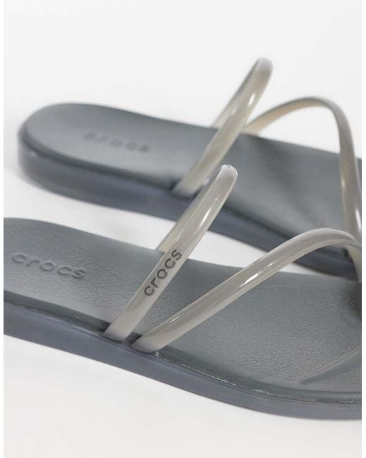 CROCSTM Gray Miami Jelly Toe Loop Sandal