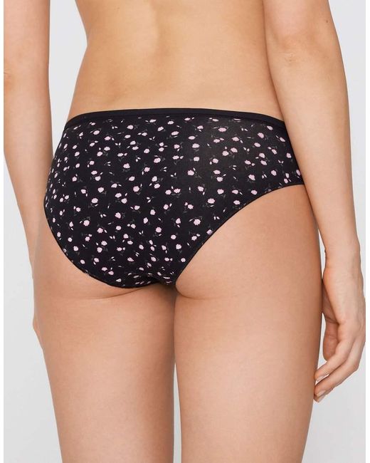 Tezenis Black Printed Cotton Briefs