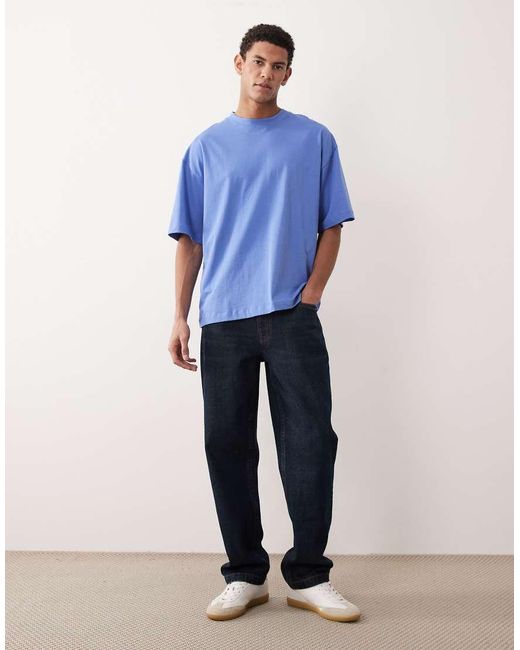 ASOS Blue Essentials Oversized T-shirt for men