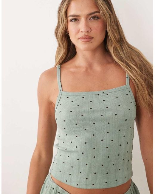ASOS Green Mix & Match Pointelle Cami