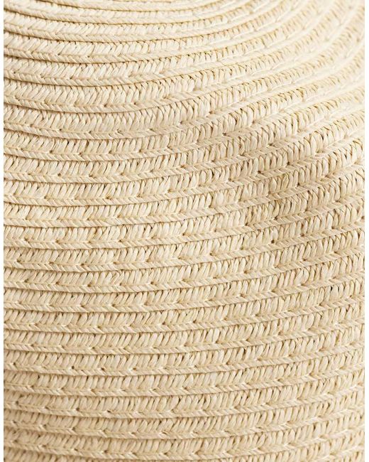 ASOS Natural Woven Straw Hat for men