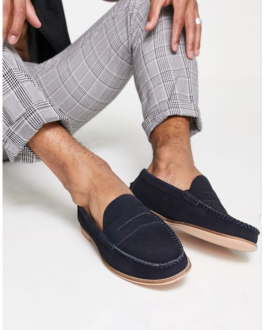 Office Blue Melvin Penny Loafers for men