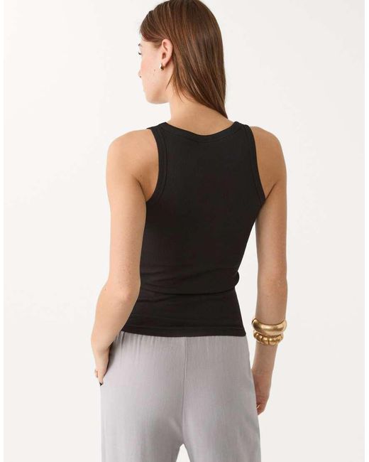 Stradivarius Crop Top Met Bandjes in het Black