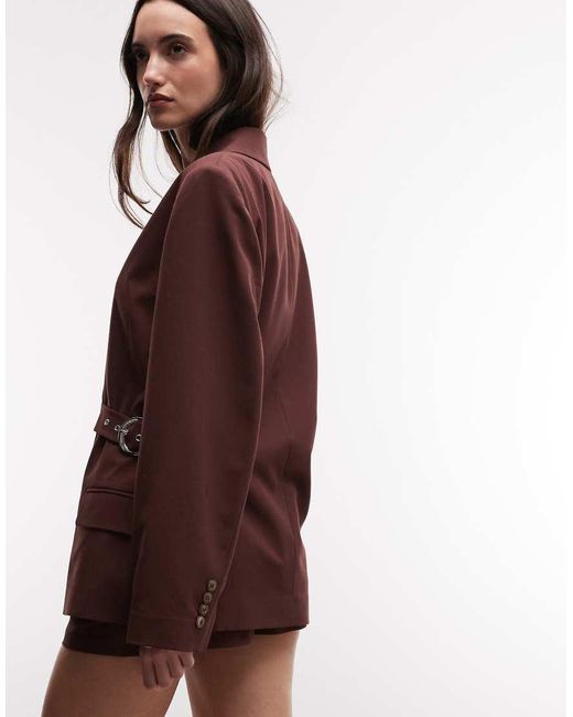 Collusion Purple Oversized Buckle Blazer