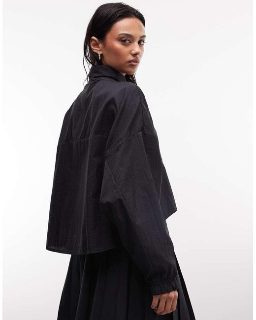 Nike Blue Funnel Neck Cropped Windrunner Jacket