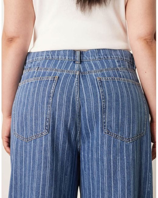 ARRANGE Blue Curve Parker Denim High Waist Slouchy Turn Up Jean