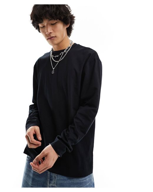 Collusion Black Long Sleeve T-shirt for men