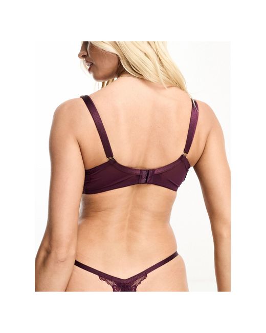 Buy Ann Summers Purple The Truthful Non Padded Floral Balcony Bra