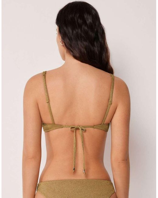 Calzedonia Brown Brassiere Bikini Top Sophisticated Shine