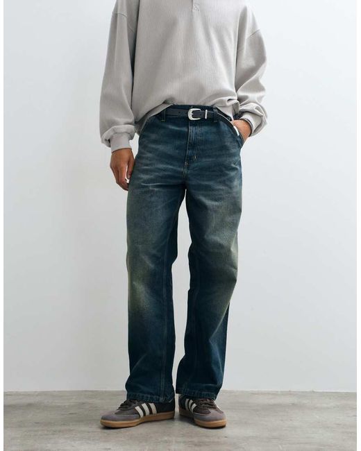 Carhartt Gray Simple Relaxed Straight Fit Jeans for men