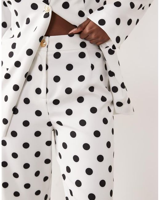 ASOS White Co-ord Tailored Suit Trousers