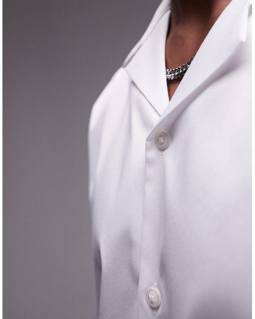 Topman – kurzärmliges, elegantes hemd in Gray für Herren