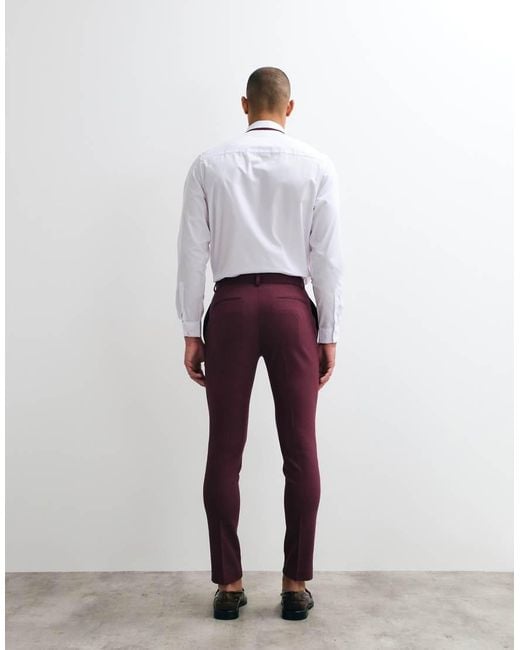 ASOS Purple Skinny Suit Trouser for men