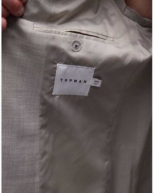 Topman Gray Relaxed Suit Jacket for men