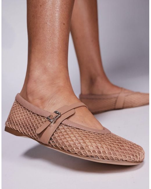 Steve Madden Natural – rejoice-m – netz-ballerinas