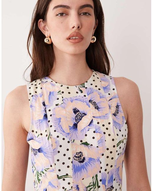 ASOS Pink Racer Maxi Dress With Godets