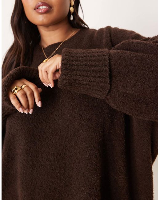 Pretty Lavish Curve Brown Camille Knit Sweater