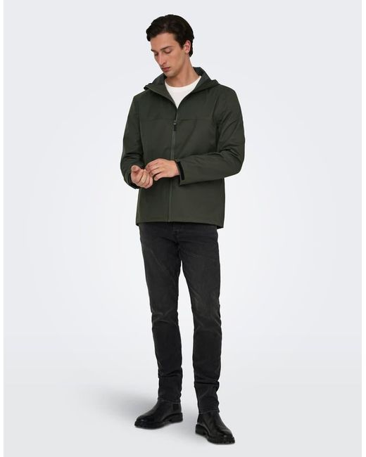 Only & Sons Gray Jacket for men