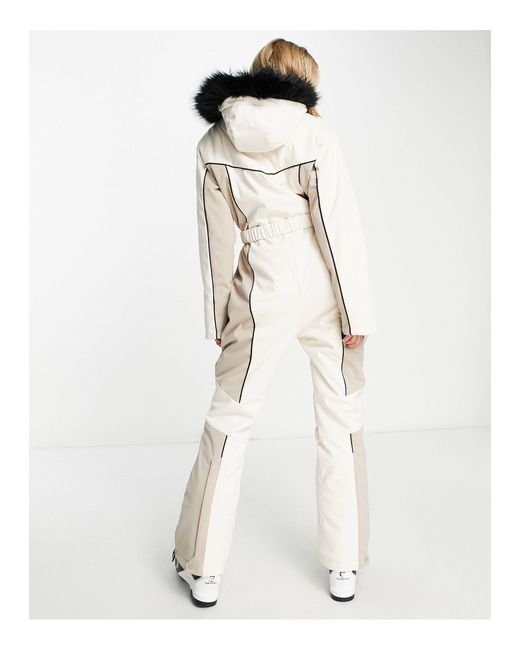 South Beach Ski Snow Suit in Natural Lyst