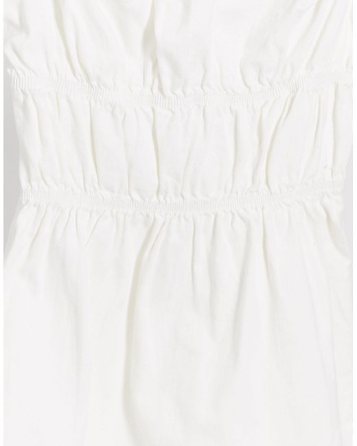 missguided white denim dress