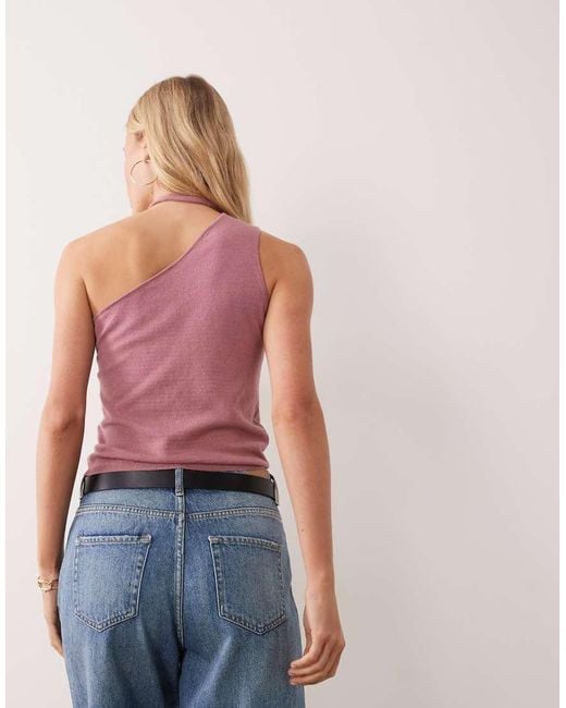Mango Blue Teen Scarf Detail Sleeveless Top