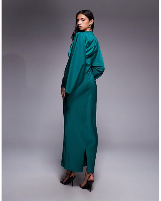 ASOS Blue – satin-maxikleid