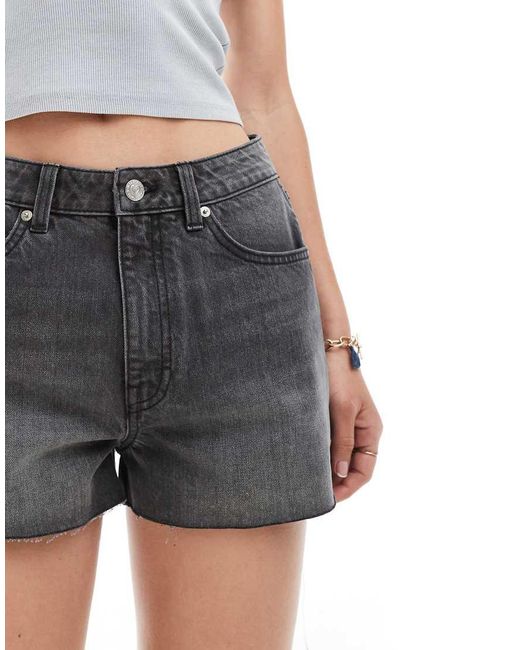 Miss Selfridge Black Heart Pocket Denim Short