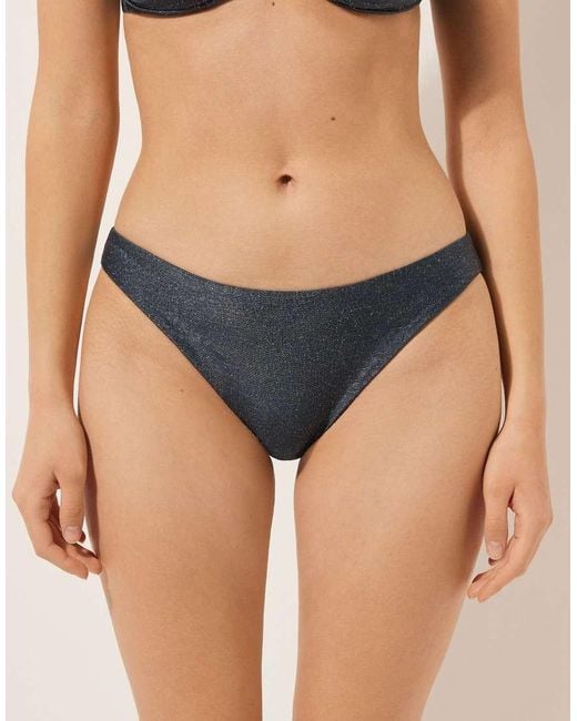 Calzedonia Blue Bikini Bottoms Glowing Python