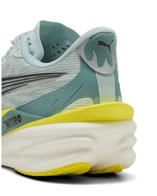 PUMA White Deviate Nitro 4 Running Trainers