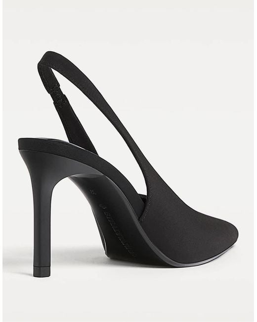Stradivarius Black High-Heel Slingback